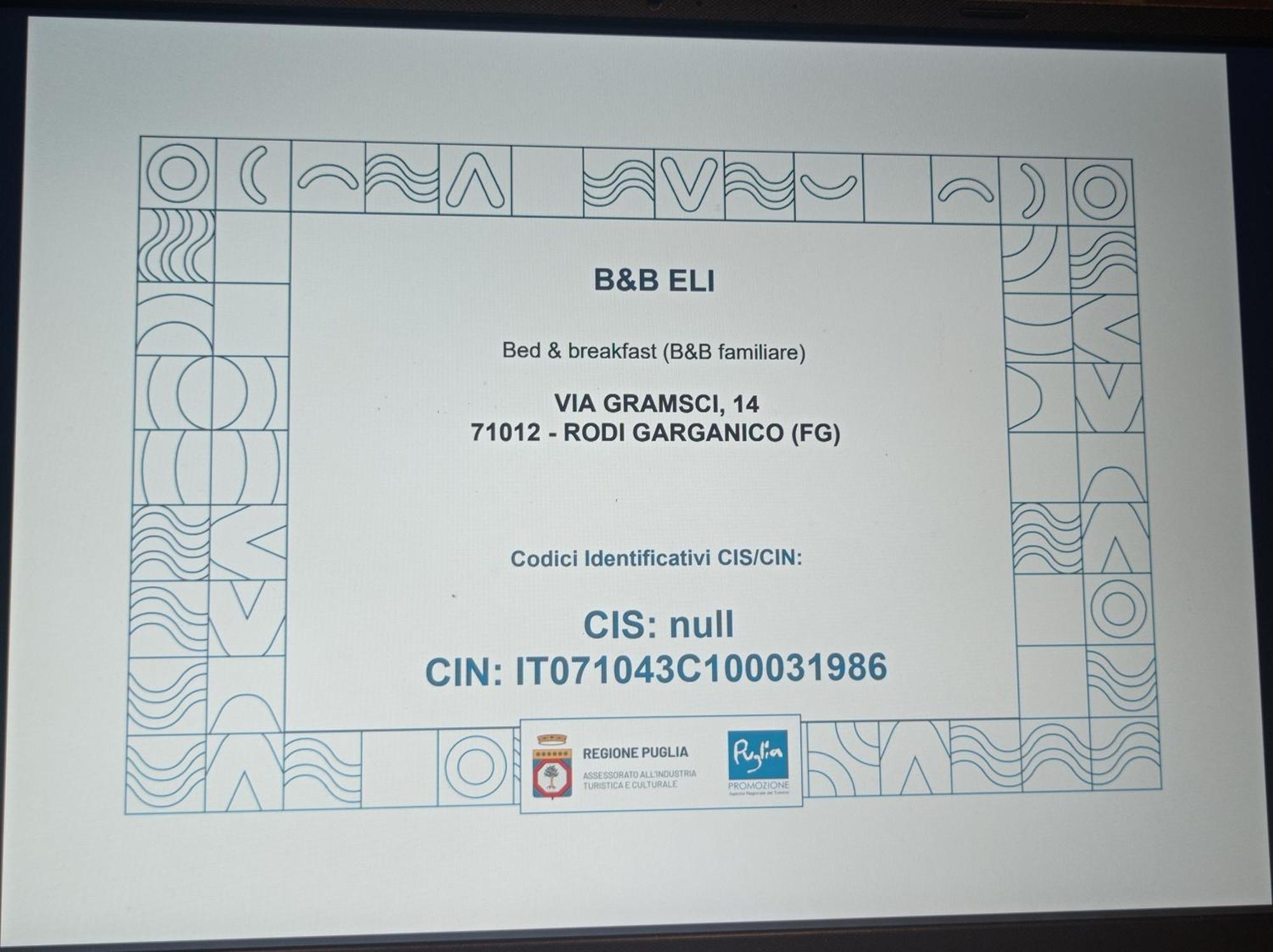 B&B Eli Rodi Garganico Exterior foto